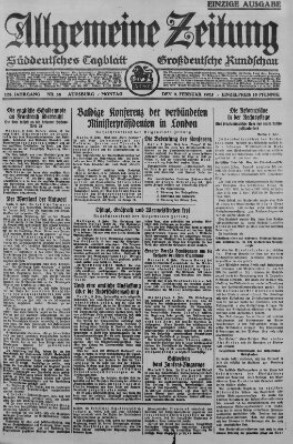 Allgemeine Zeitung Montag 9. Februar 1925