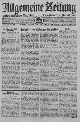 Allgemeine Zeitung Samstag 28. Februar 1925