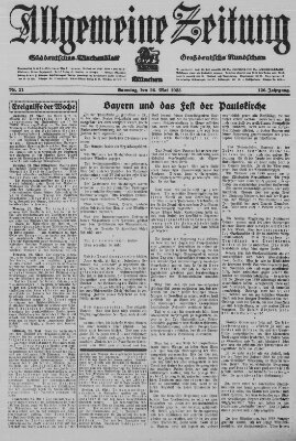 Allgemeine Zeitung Samstag 26. Mai 1923
