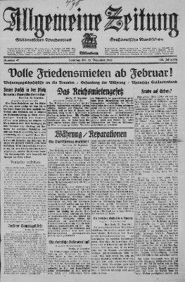 Allgemeine Zeitung Sonntag 23. Dezember 1923