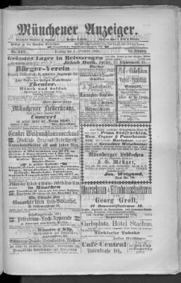 Münchener Anzeiger (Münchner neueste Nachrichten) Dienstag 5. Dezember 1876