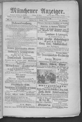 Münchener Anzeiger (Münchner neueste Nachrichten) Freitag 7. Januar 1876