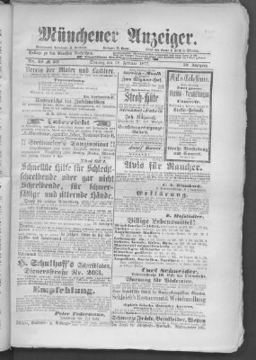 Münchener Anzeiger (Münchner neueste Nachrichten) Sonntag 18. Februar 1877