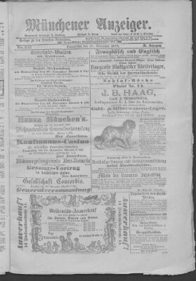 Münchener Anzeiger (Münchner neueste Nachrichten) Donnerstag 28. November 1878