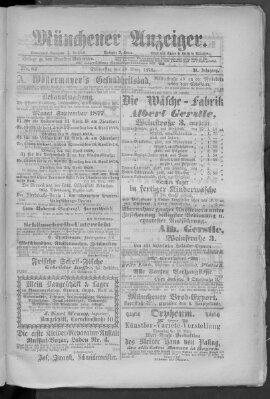 Münchener Anzeiger (Münchner neueste Nachrichten) Donnerstag 28. März 1878