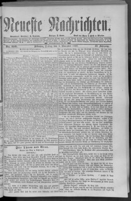 Neueste Nachrichten (Münchner neueste Nachrichten) Freitag 5. November 1880