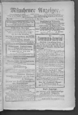 Münchener Anzeiger (Münchner neueste Nachrichten) Donnerstag 10. Mai 1877