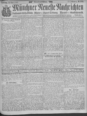 Münchner neueste Nachrichten Freitag 22. April 1892