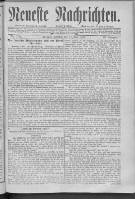Neueste Nachrichten (Münchner neueste Nachrichten) Dienstag 11. Mai 1880