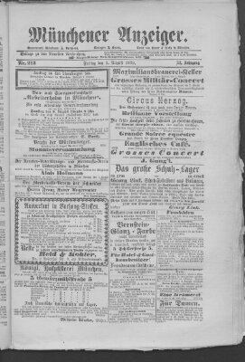 Münchener Anzeiger (Münchner neueste Nachrichten) Freitag 1. August 1879