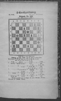 Schach-Zeitung (Münchner neueste Nachrichten) Sonntag 28. Februar 1892