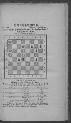 Schach-Zeitung (Münchner neueste Nachrichten) Donnerstag 19. Februar 1891