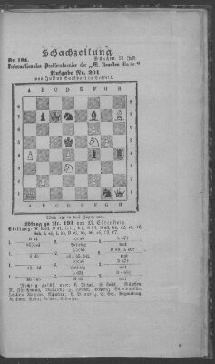 Schach-Zeitung (Münchner neueste Nachrichten) Donnerstag 23. Juli 1891
