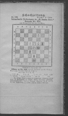 Schach-Zeitung (Münchner neueste Nachrichten) Samstag 31. Oktober 1891