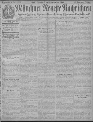 Münchner neueste Nachrichten Sonntag 5. April 1896