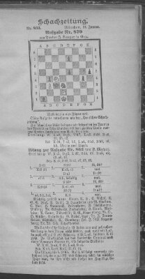Schach-Zeitung (Münchner neueste Nachrichten) Sonntag 24. Januar 1904