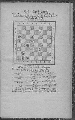 Schach-Zeitung (Münchner neueste Nachrichten) Donnerstag 18. Dezember 1890