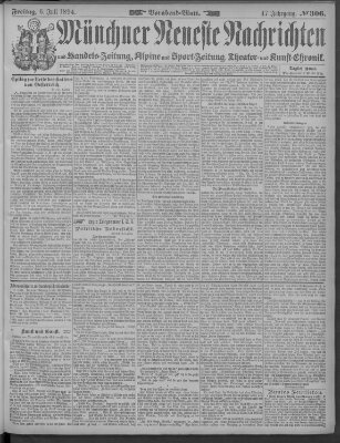Münchner neueste Nachrichten Freitag 6. Juli 1894