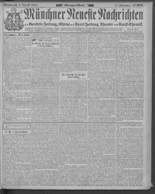 Münchner neueste Nachrichten Mittwoch 8. August 1894