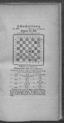 Schach-Zeitung (Münchner neueste Nachrichten) Sonntag 25. Februar 1900
