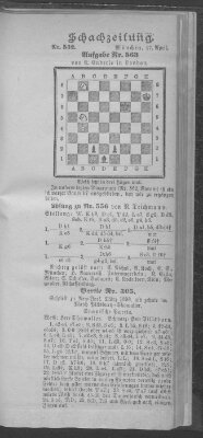 Schach-Zeitung (Münchner neueste Nachrichten) Sonntag 17. April 1898