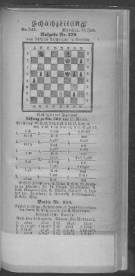 Schach-Zeitung (Münchner neueste Nachrichten) Sonntag 19. Juni 1898