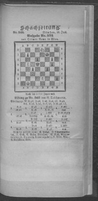 Schach-Zeitung (Münchner neueste Nachrichten) Sonntag 26. Juni 1898