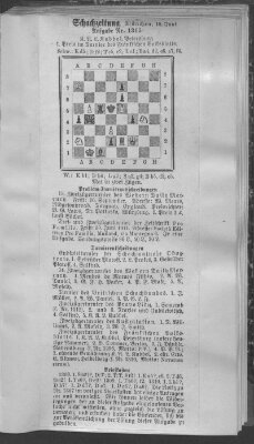 Schach-Zeitung (Münchner neueste Nachrichten) Sonntag 18. Juni 1911