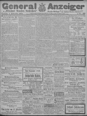 Münchner neueste Nachrichten Dienstag 4. September 1894