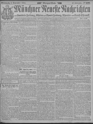 Münchner neueste Nachrichten Mittwoch 5. September 1894