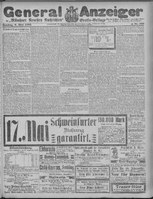 Münchner neueste Nachrichten Samstag 6. Mai 1893