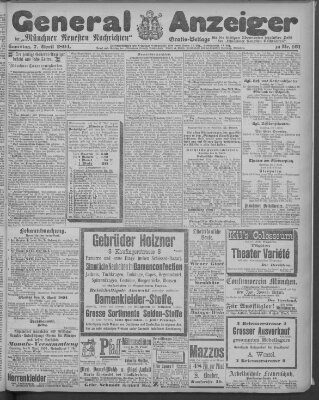 Münchner neueste Nachrichten Samstag 7. April 1894