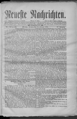 Neueste Nachrichten (Münchner neueste Nachrichten) Sonntag 23. Februar 1879