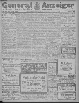 Münchner neueste Nachrichten Dienstag 24. März 1896