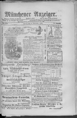 Münchener Anzeiger (Münchner neueste Nachrichten) Freitag 28. November 1879