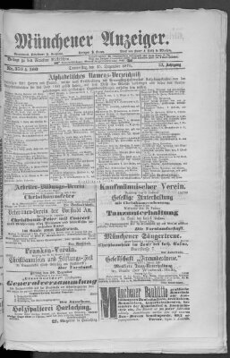 Münchener Anzeiger (Münchner neueste Nachrichten) Donnerstag 25. Dezember 1879