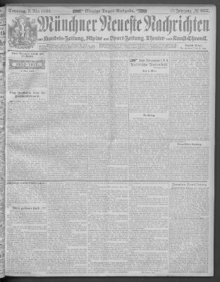 Münchner neueste Nachrichten Sonntag 3. Mai 1896