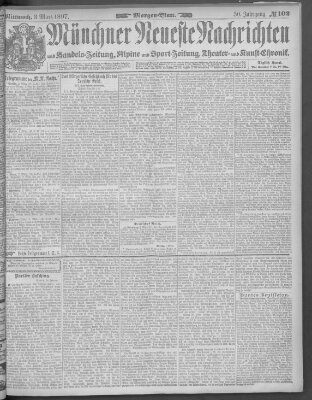 Münchner neueste Nachrichten Mittwoch 3. März 1897