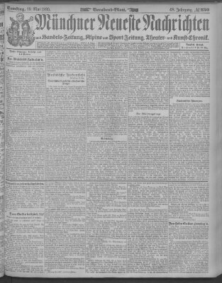 Münchner neueste Nachrichten Samstag 18. Mai 1895