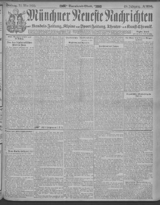 Münchner neueste Nachrichten Freitag 31. Mai 1895