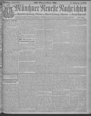 Münchner neueste Nachrichten Samstag 1. Juni 1895