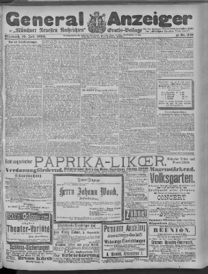 Münchner neueste Nachrichten Mittwoch 19. Juli 1893