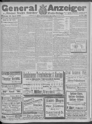 Münchner neueste Nachrichten Mittwoch 26. April 1893