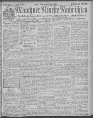 Münchner neueste Nachrichten Donnerstag 16. Juli 1896
