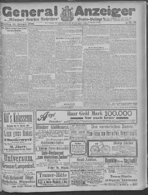Münchner neueste Nachrichten Dienstag 14. Februar 1893