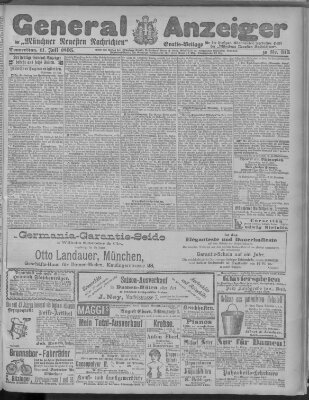Münchner neueste Nachrichten Donnerstag 11. Juli 1895