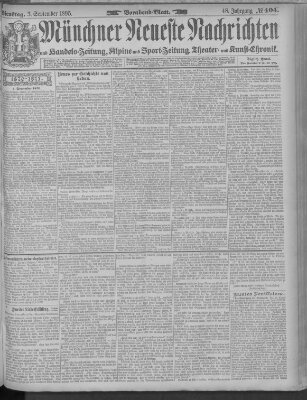 Münchner neueste Nachrichten Dienstag 3. September 1895