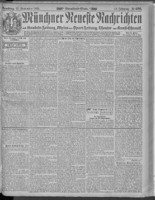 Münchner neueste Nachrichten Samstag 21. September 1895