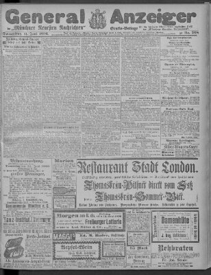 Münchner neueste Nachrichten Donnerstag 11. Juni 1896