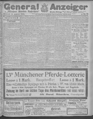Münchner neueste Nachrichten Mittwoch 13. Februar 1895